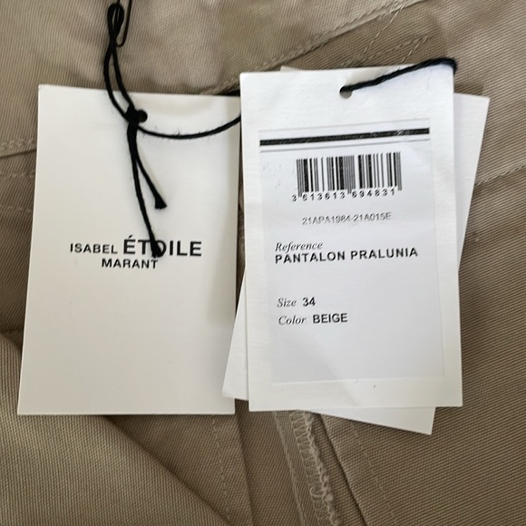 NWT Isabel Marant Pantalon Pralunia size 34. Beige - Picture 10 of 12